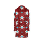 Burgundy Aztec Women's Western Bath Robe Baha Ranch Western Wear