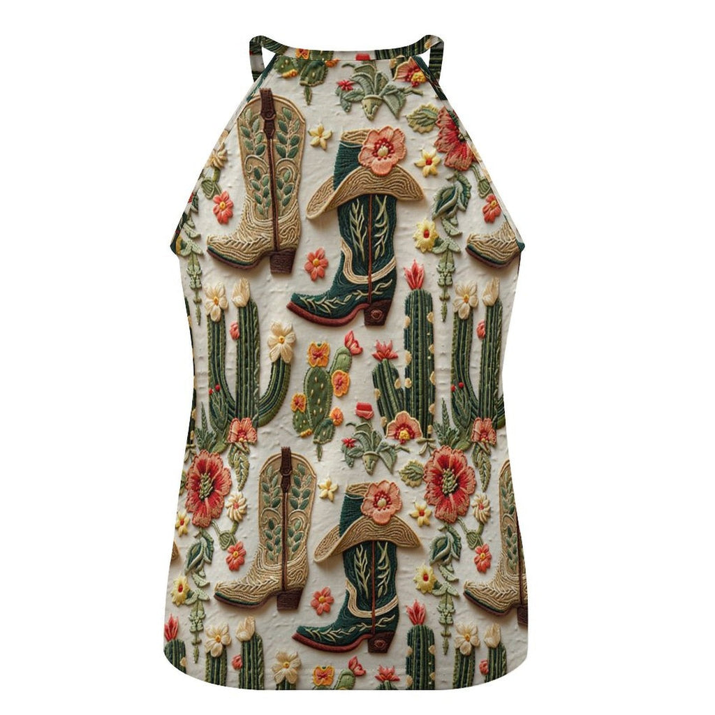 Baha Ranch Cactus Boots Tank Top Baha Ranch Western Wear