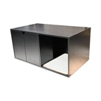 35.83' Cat Litter Box Enclosure Hidden Furniture (Scratch Pad Included), Modern Black Cat House with Corrugated Cardboard Scratching Pad - 35.83' x 20.47' x 17.05', 52 lbs