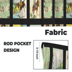 Vintage Western Collage Window Curtains 28"x40" (2-Piece)Made in America Baha Ranch Western Wear