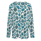Baha Ranch Turquoise Crazy Long Sleeve Top Baha Ranch Western Wear