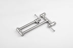 Wall mounted Pot Filler Faucet, Modern Brass Pot Filler Two-Attachment Wall Mount Folding Kitchen Pot Filler Swing Arm