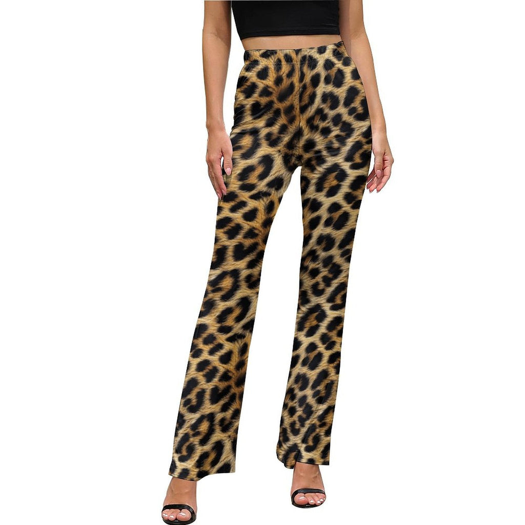 Baha Ranch Retro Pop Western Leopard Animal Print Flare Pants Baha Ranch Western Wear