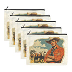 Cowboy Cattle Rancher pack of 5 Cosmetic Bags Made in America Baha Ranch Western Wear