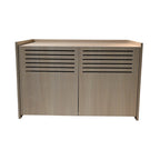 Modern Wooden Cat House with Scratching Pad , Cat Litter Box Enclosure, Spacious Hidden Cat Litter Box -33.46' x 21.06' x 21' , 45.87 lbs