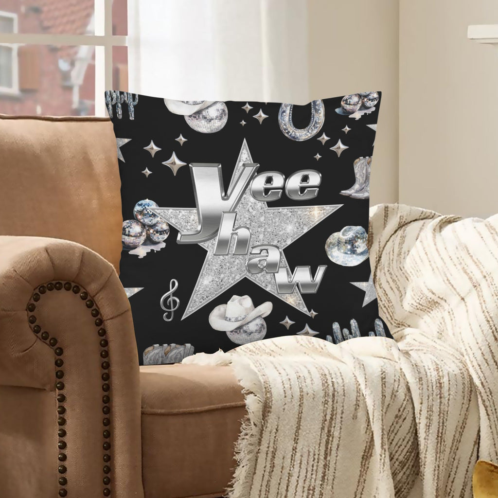 Baha Ranch YEEHAW Velvety Soft Pillow Cover Made in America Baha Ranch Western Wear