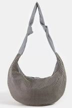 Fame Textured Mesh Knot Shoulder Bag