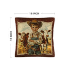 Vintage Cowboy Pillow Case Made in America Baha Ranch Western Wear