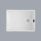 23.6' L X 18' W White Ceramic Single Bowl Kitchen Sink