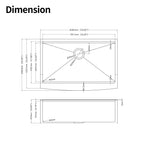 33x22x10'Farmhouse Apron Single Bowl Stainless Steel Kitchen Sink with Workstation