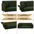 70.1 'futon sofa bed, convertible double sofa bed with folding armrests for living rooms and small Spaces