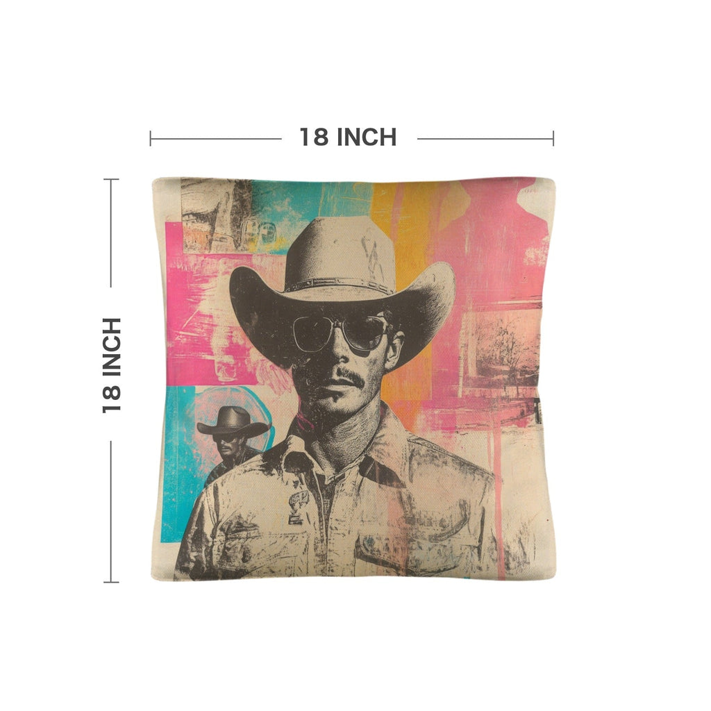 Baha Ranch Retro Pop Western Hey Cowboy Pillow Case Made in America Baha Ranch Western Wear
