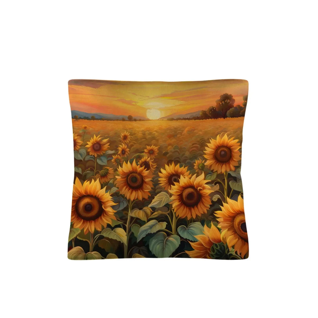 Sunflower Field Throw Pillow Case Made in America Baha Ranch Western Wear