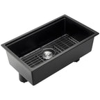 30 inch Granite Kitchen Sink Undermount Single Bowl Drop-In Basin for RV Bar