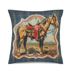 Baha Ranch Vintage Horse Velvety Soft Pillow Case Made in America Baha Ranch Western Wear
