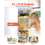 Drink Dispenser 0.8 Gal Beverage Dispenser for Parties Glass with Spigot