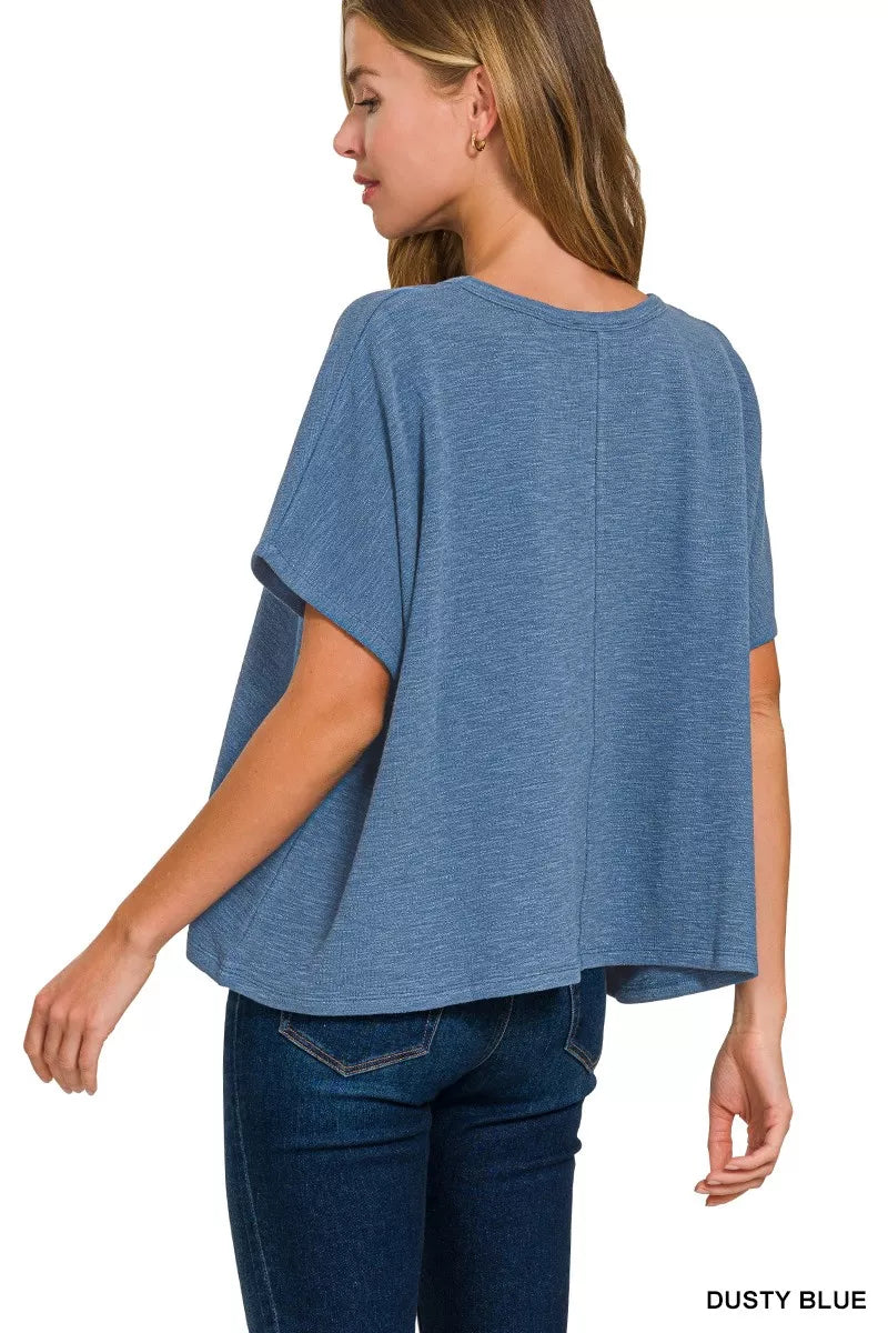 Zenana Cotton Slub Oversized Tee