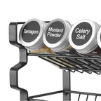Spice Rack Organizer for Cabinet Seasoning Storage Set Wall Mounted 4 Pack