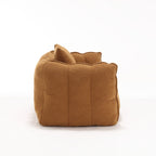 Cozy Beanbag Chair with High Resilience Foam Core for Two - Yellow Chenille, 66x35x25 inches