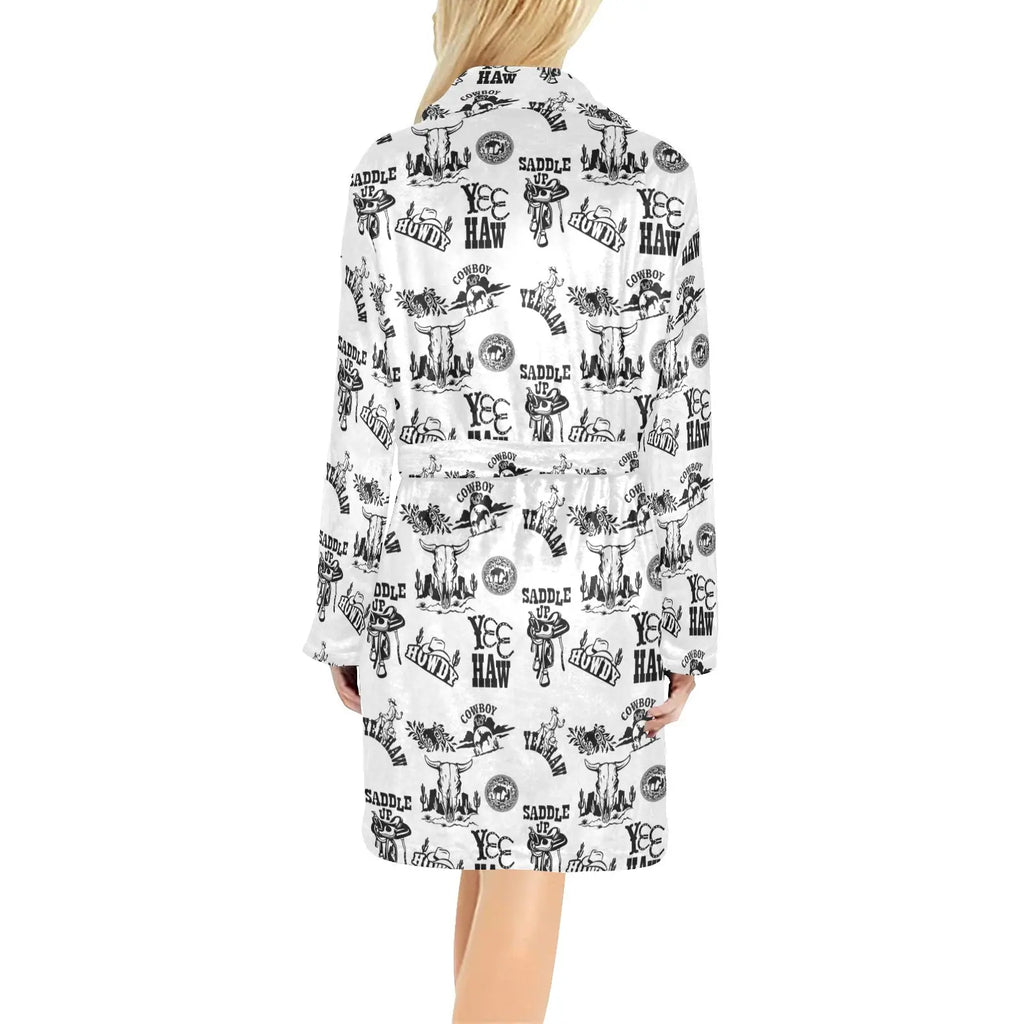 Baha Ranch Cowboy Print Women's Western Bath Robe Baha Ranch Western Wear