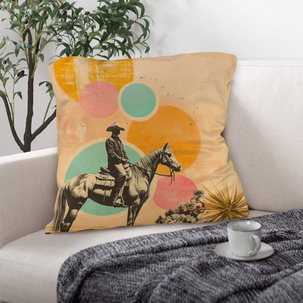 Baha Ranch Retro Pop Western Lost Cowboy Pillow Case Made in America Baha Ranch Western Wear