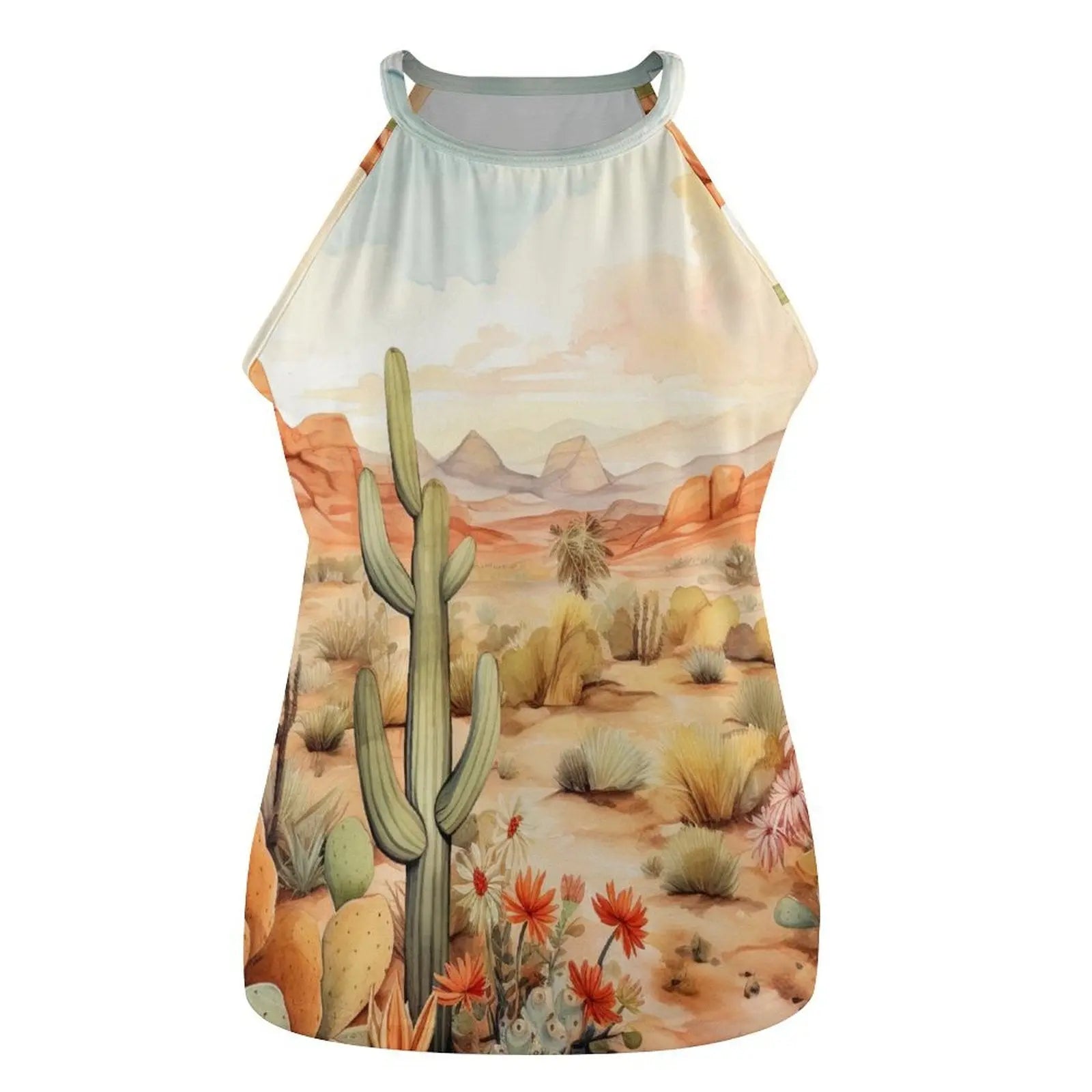 Cactus Desert Women's Tank Top Baha Ranch Western Wear