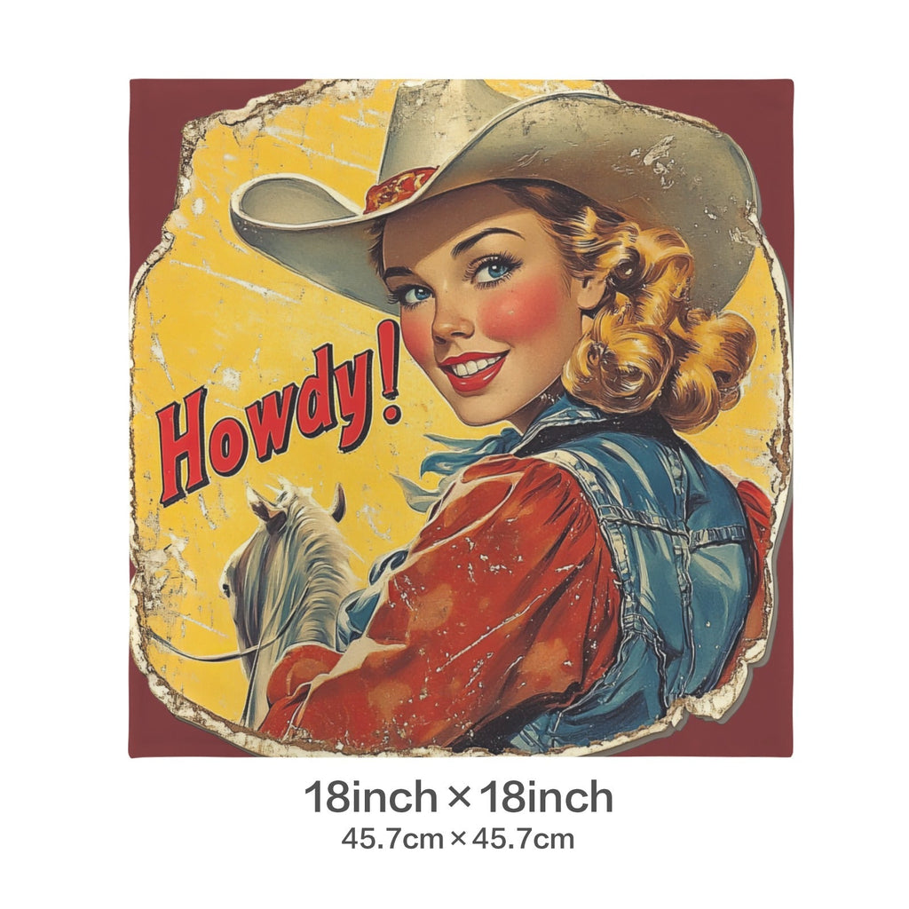Baha Ranch Howdy Velvety Soft Pillow Case Made in America Baha Ranch Western Wear