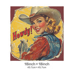 Baha Ranch Howdy Velvety Soft Pillow Case Made in America Baha Ranch Western Wear
