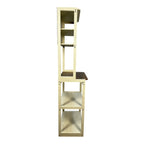 23.62' White and Rustic Brown color 5-Tier Bakers Rack for Kitchen with Storage, Coffee Bar, Kitchen Shelves,  Microwave Stand