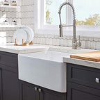 Fireclay 33' L X 20' W Farmhouse Kitchen Sink with Grid and Strainer