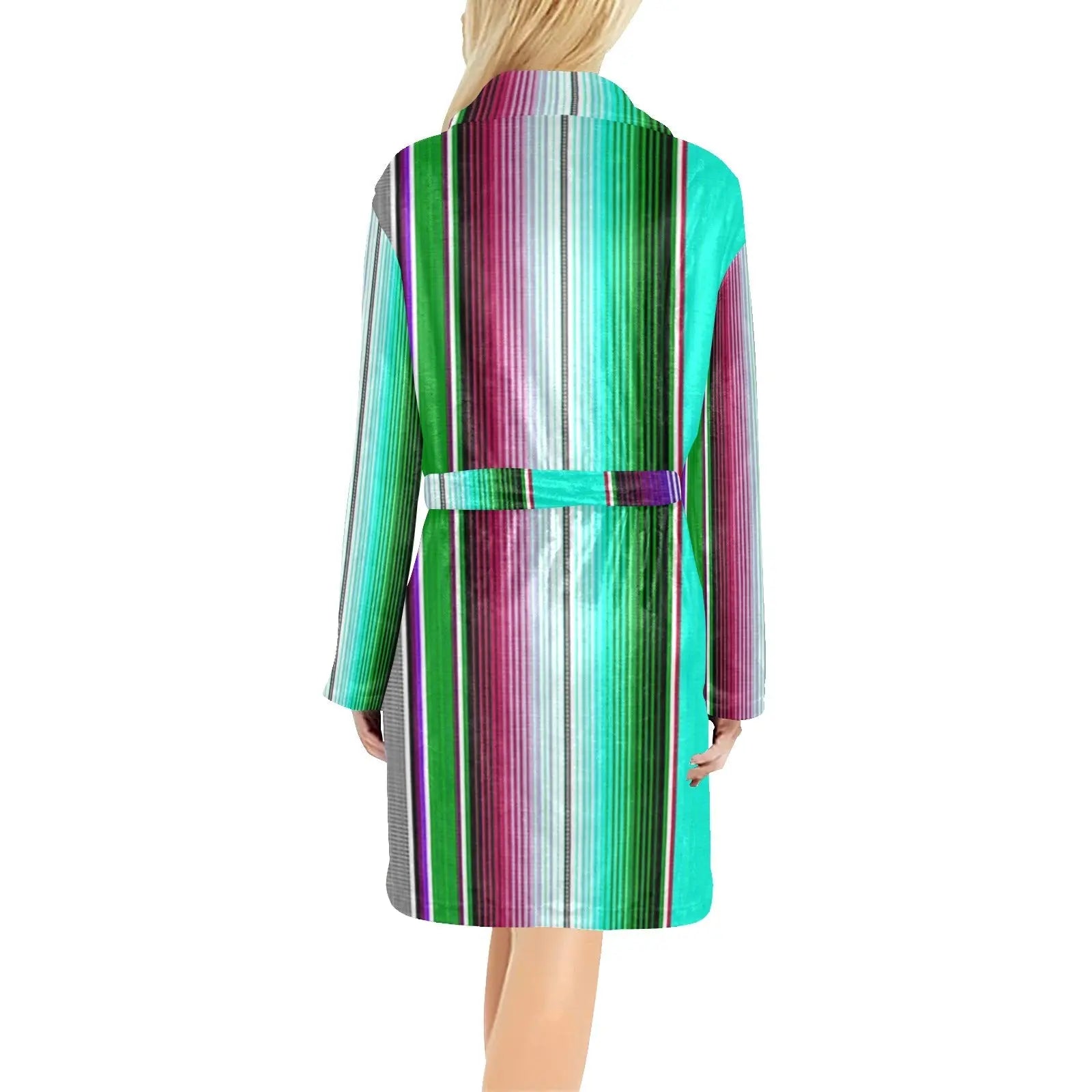 Turquoise Serape Women's Western Bath Robe Baha Ranch Western Wear