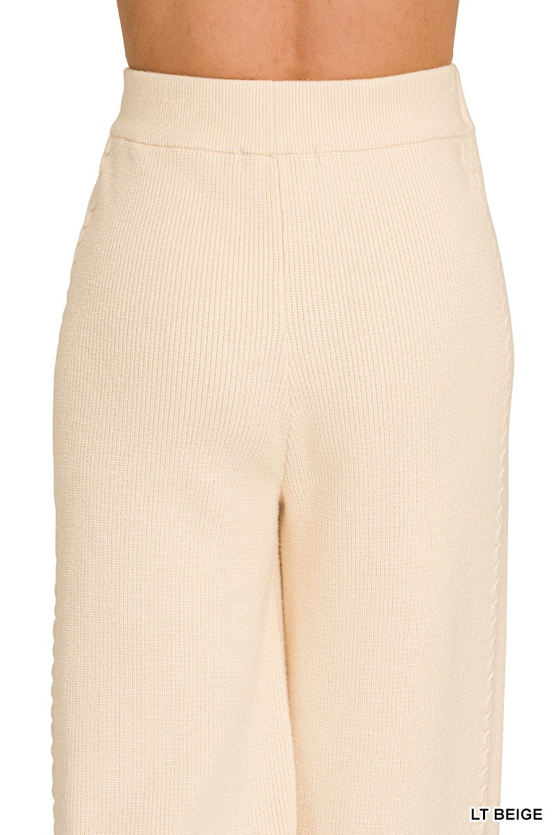 Zenana Viscose Sweater Pants