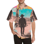 Baha Ranch Retro Pop Western Mystery Cowboy Men's Camp Shirt Baha Ranch Western Wear