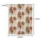 Saddle Print Window Curtain Drapes 52"x63" Made in America Baha Ranch Western Wear