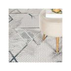 Geometrix GC_DIM1006 Gray 7 ft. 10 in. x 10 ft. 6 in. Contemporary Area Rug with Geometric 3D Effect