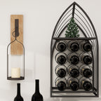 Sailboat Shaped Wine Cabinet Rack, 2 Piece Display Rack, Freestanding Wine Cabinet with Bottle Storage, Spirits and Wine Home Bar, Kitchen, Dining Room Storage Rack