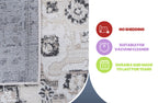 NAAR PAYAS Collection 2X8 Cream / Beige / Medallion Runner Rug