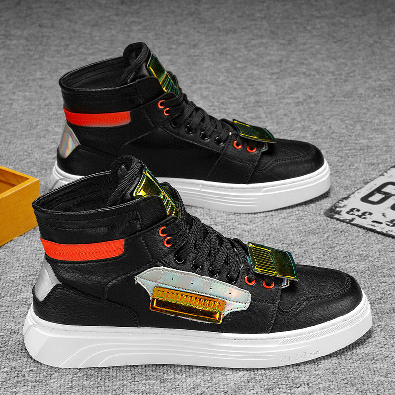 Autumn High Top Versatile Personalized White Tide Shoes