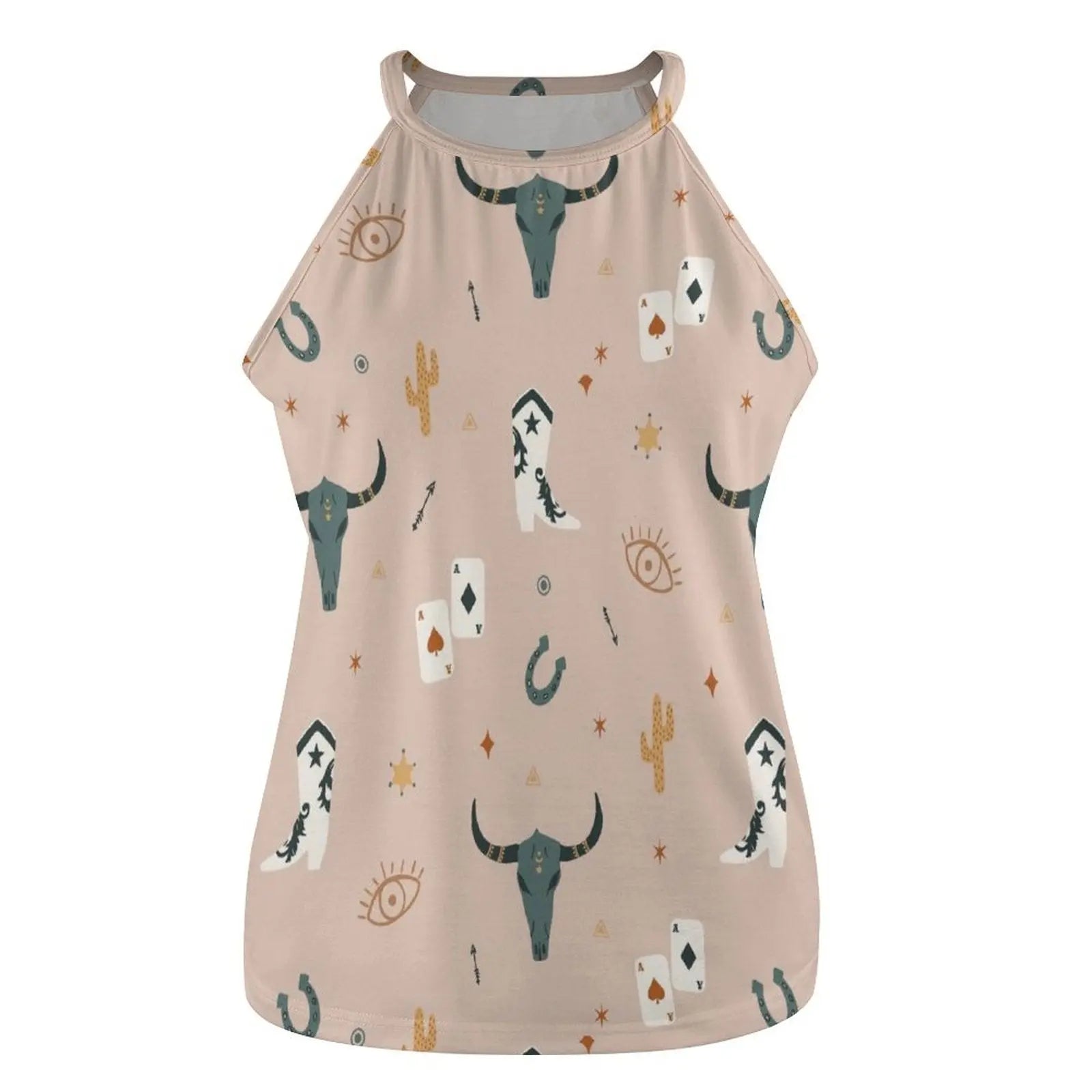 Baha Ranch Cow Skull Western Tank Top Baha Ranch Western Wear