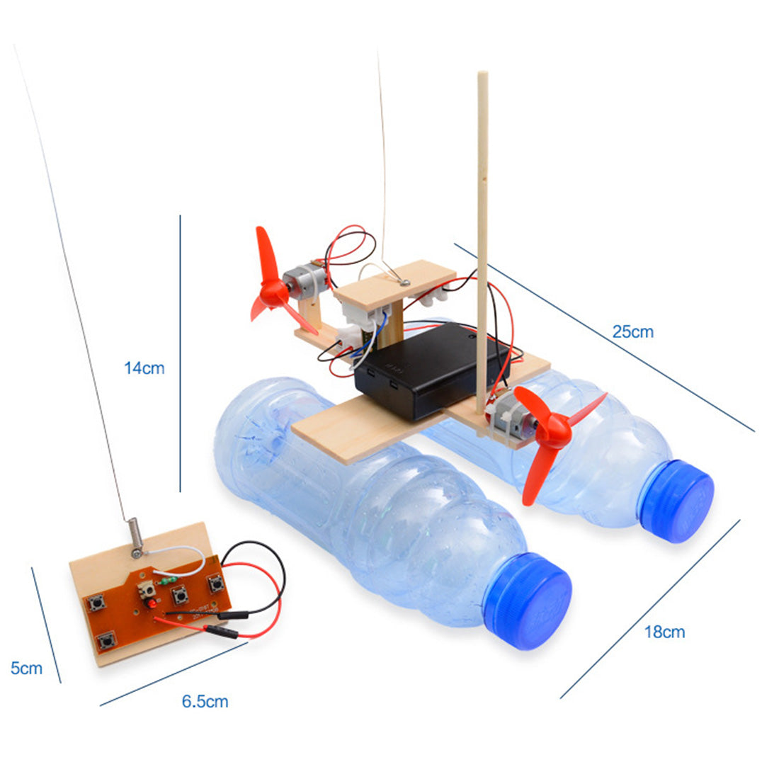 Small production remote control wind boat model toy