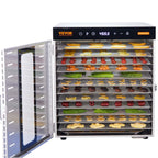 Food Dehydrator Machine, 10 Stainless Steel Trays, 1000W Electric Food Dryer with Digital Adjustable Timer & Temperature for Jerky, Herb, Meat, Beef, Fruit, Dog Treats and Vegetables