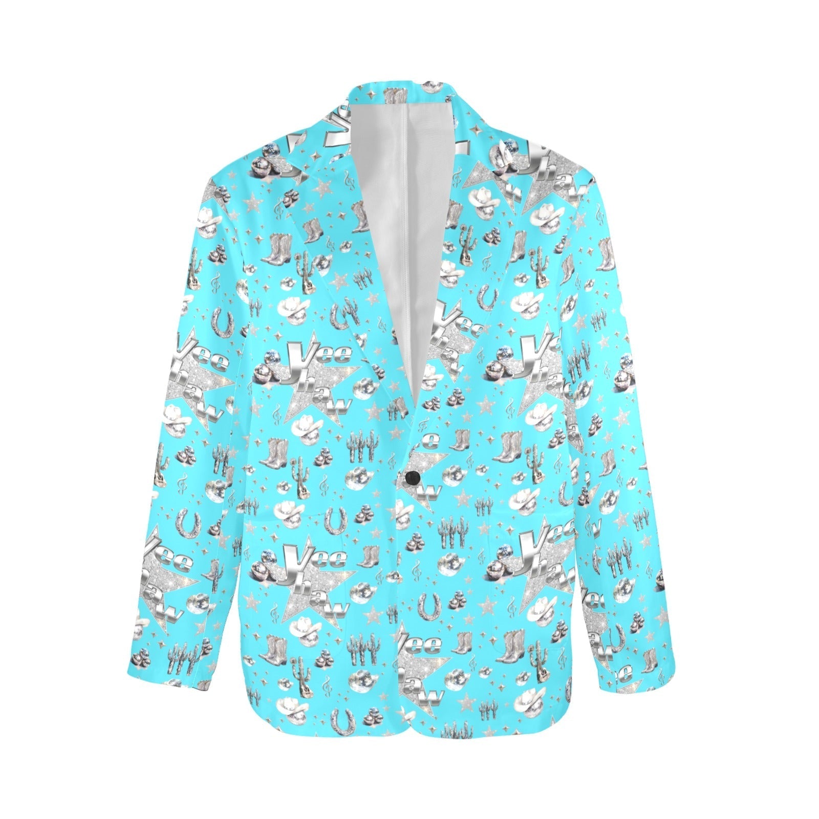 Baha Ranch Turquoise YEEHAW Rhinestone Cowgirl Blazer Baha Ranch Western Wear