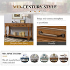 63inch Long Wood Console Table with 3 Drawers and 1 Bottom Shelf for Entryway Hallway Easy Assembly Extra-thick Sofa Table( Brown)