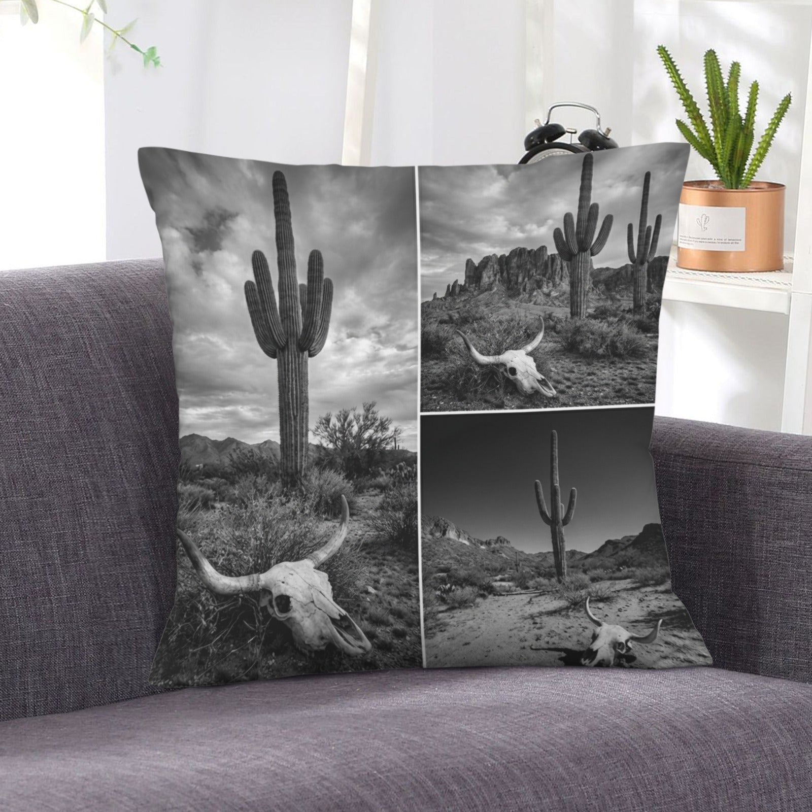 Baha Ranch Black White Desert Velvety Soft Pillow Case Made in America Baha Ranch Western Wear