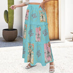 Baha Ranch Retro Pop Western Prairie Maxi Skirt Baha Ranch Western Wear
