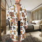 Cowboy Collage Western Men's Bath Robe Baha Ranch Western Wear