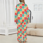 Baha Ranch Colores De Mexico Picado Womens Satin Pajamas Baha Ranch Western Wear