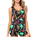 Baha Ranch Neon Rodeo Tankini & Boy Shorts Swim Set Baha Ranch Western Wear