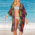 Baha Ranch Neon Aztec Duster Kimono Coverup Women's Long Cover Up Baha Ranch Western Wear