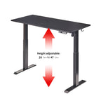 Electric Standing Desk, Adjustable Height Stand up Desk, 24x48 Inches Sit Stand Home Office Desk,Black Frame/Black Top